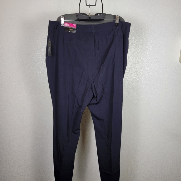 Worthington Women's Pants Curvy Fit Perfect Trouser Navy Blue Size 18W Short - Picture 2 of 6